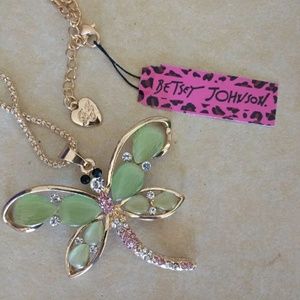 Betsey Johnson Dragonfly Necklace NWT